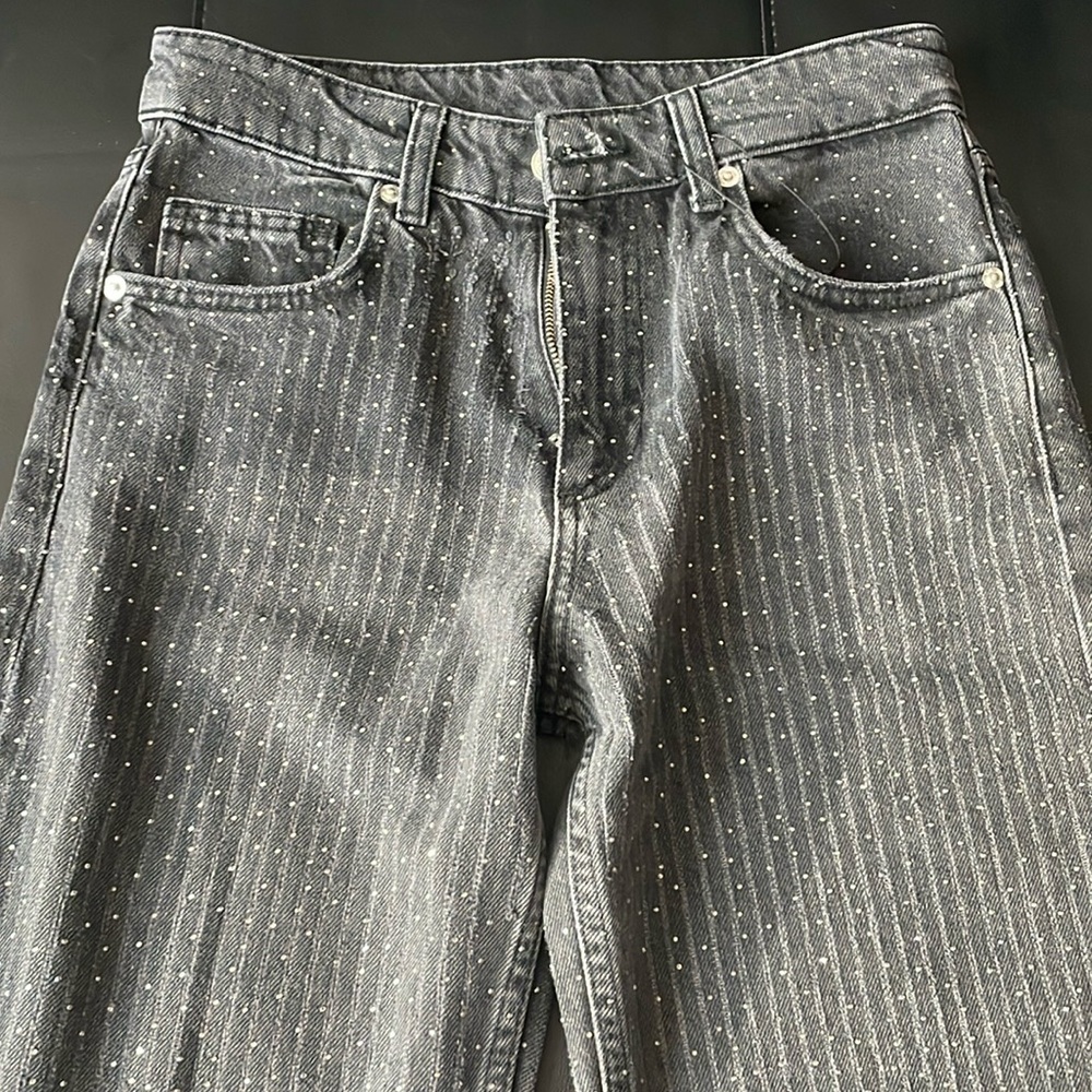 Black rhinestone Zara pants